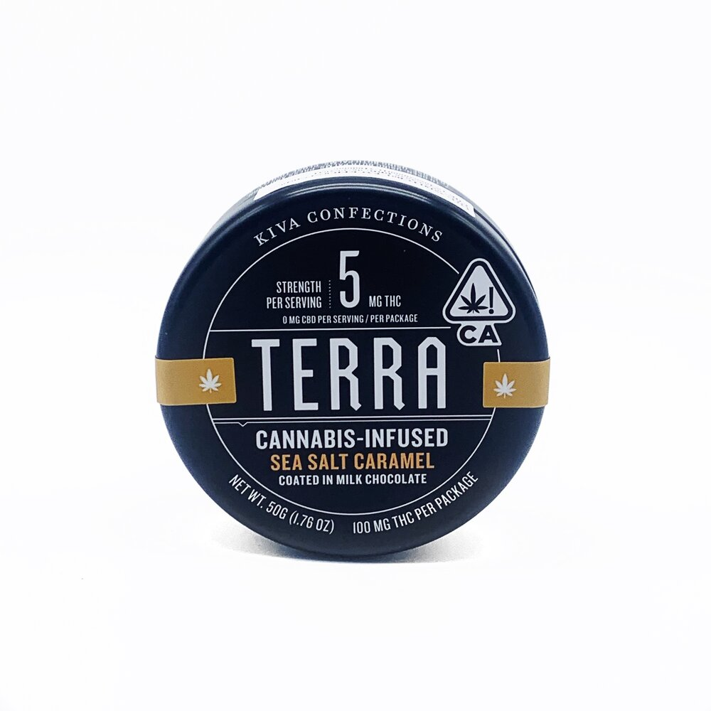 Terra Bites Milk Chocolate Sea Salt Caramel 100MG The Kind Center