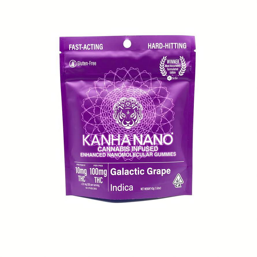 Kanha Treats - Indica Galatic Grape Nano Gummies 100MG - The Kind Center