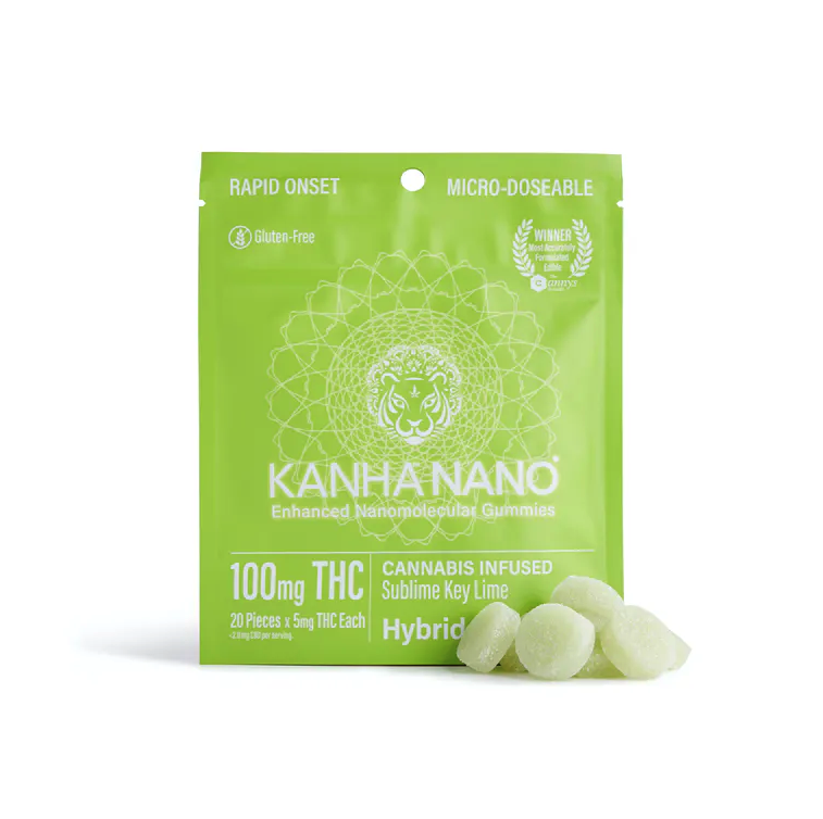 Kanha Treats Hybrid Sublime Key Lime Nano Gummies 100MG The Kind Center