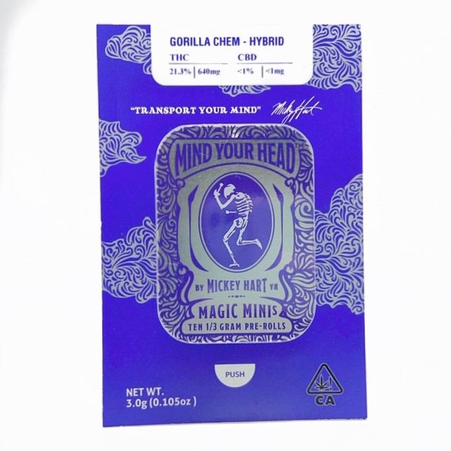 Gorilla Chem 10pk prerolls .3g The Kind Center