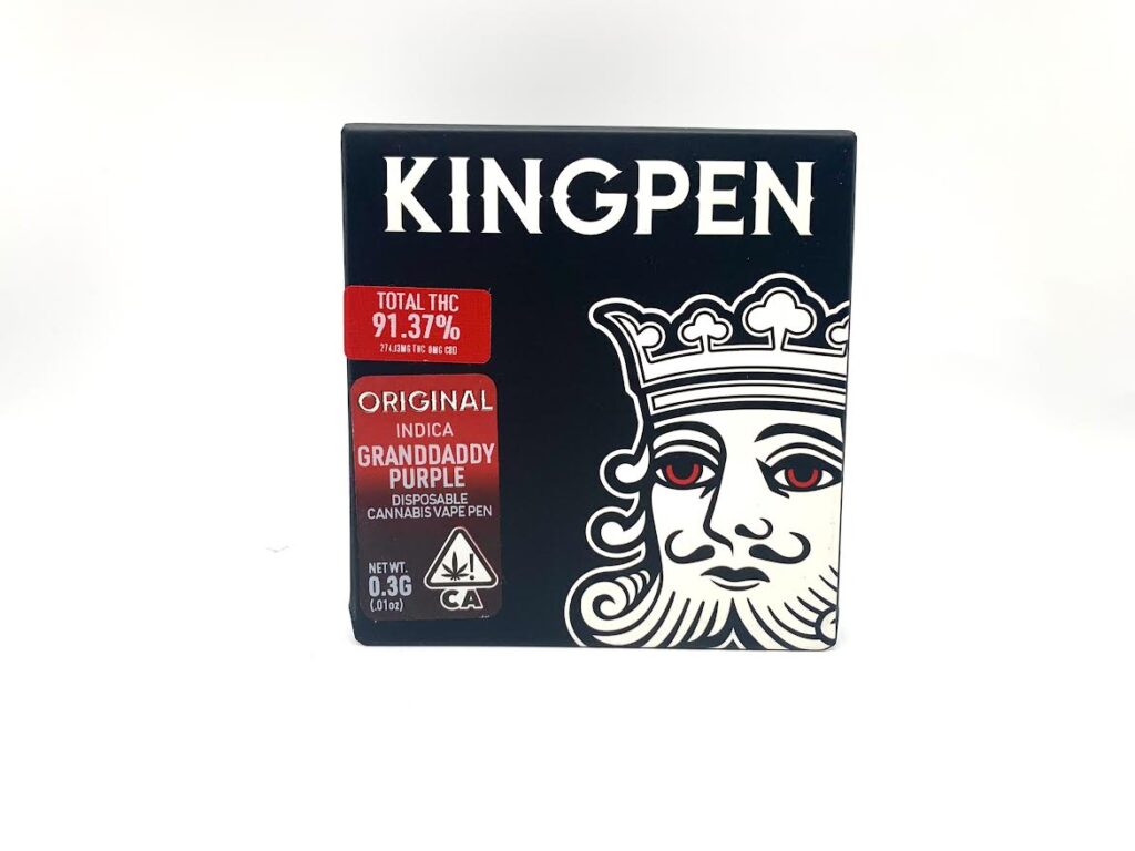 Kingpen Granddaddy Purple Disposable Vape 0.3G The Kind Center