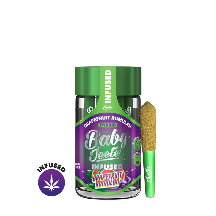 Jeeter Infused Baby Jeeter Grapefruit Romulan Prerolls 5pk The