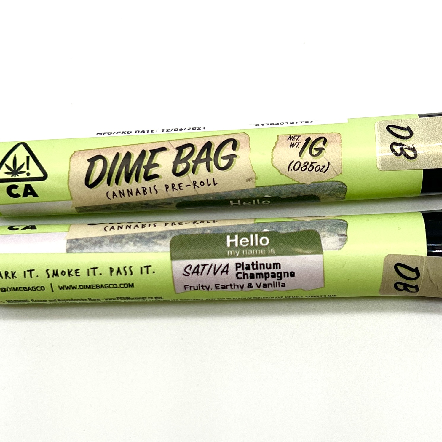 Dimebag Platinum Champagne 1g Preroll The Kind Center