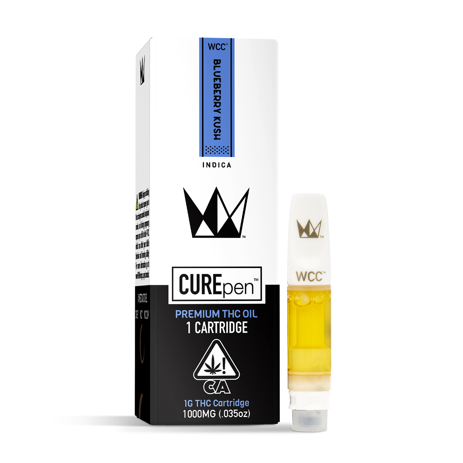West Coast Cure Blueberry Kush Cartridge 1G The Kind Center