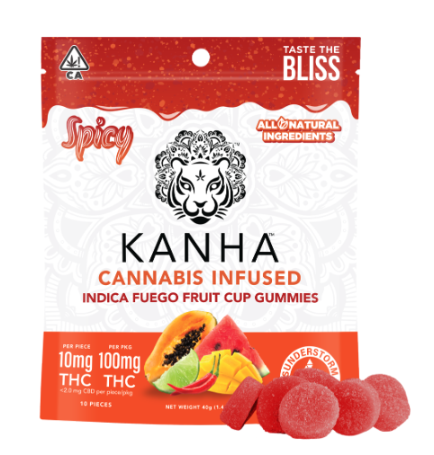 Kanha Treats - Indica Fuego Fruit Cup Gummies 100MG - The Kind Center